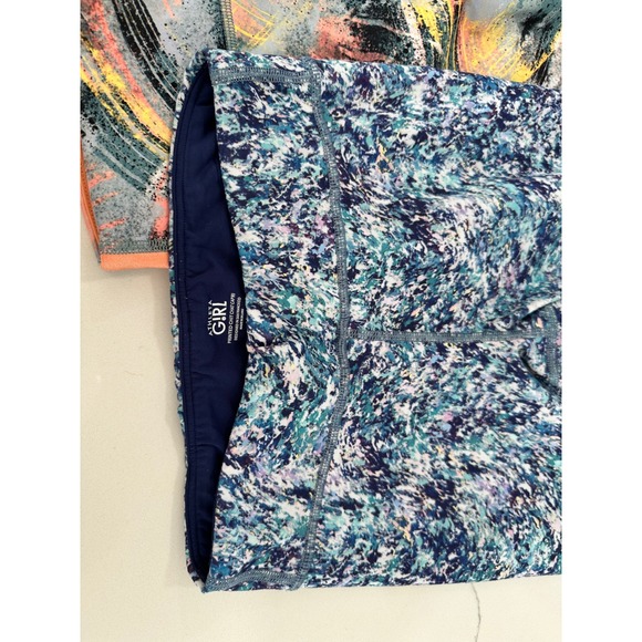 Athleta Girl Simone Biles Activewear Leggings Kids Size 10 12 Abstract Print - Picture 2 of 5